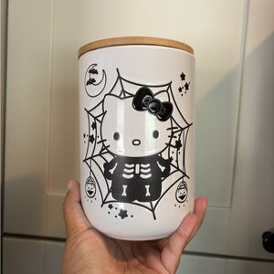 Hello Kitty Black and White Ceramic Halloween Canister